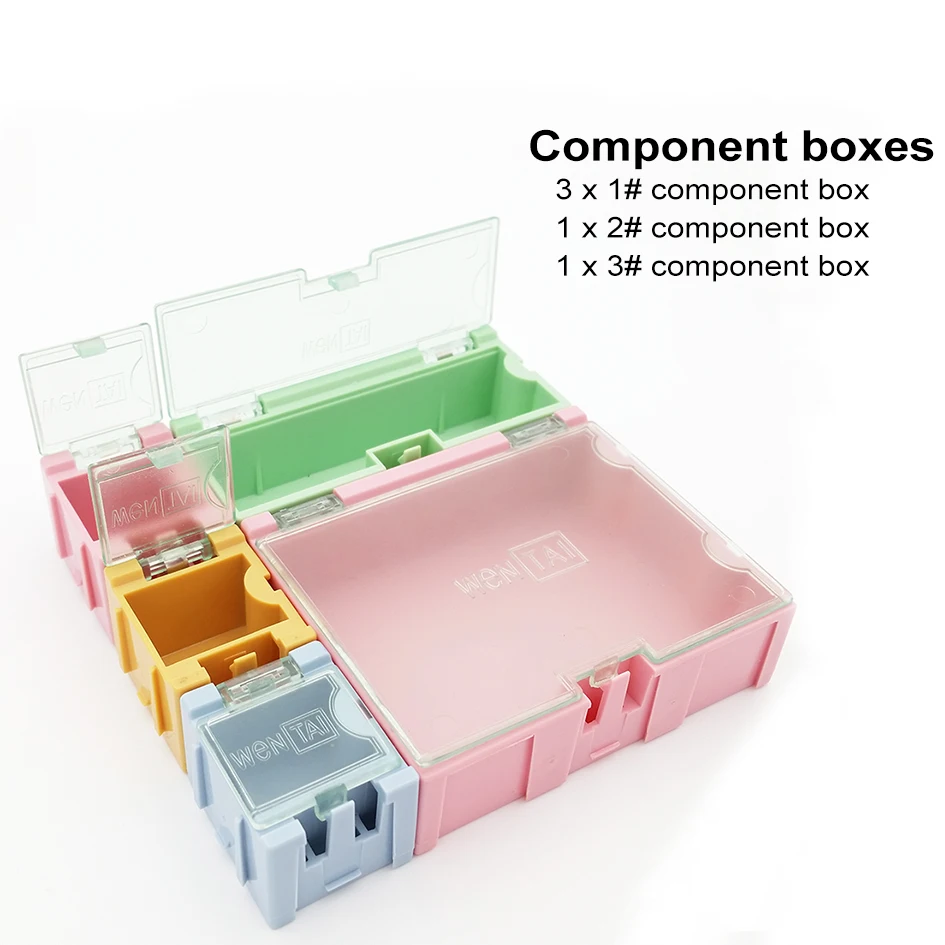 5pcs/set Component storage box IC Components Boxes SMT SMD 1# 2# 3# Boxes Kit 200sets/lot