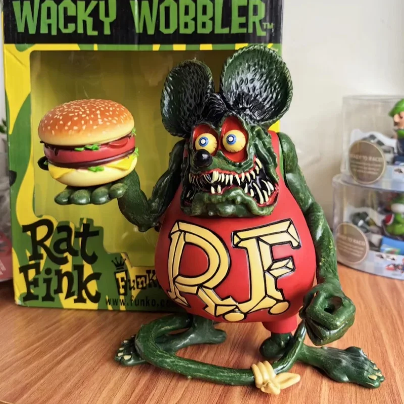Figurka Akcji Tales Of The Rat Fink 12 cm, Myszka, Model Kolekcjonerski, Gadżet Anime, Dekoracja na Biurko, Ozdoby, Zabawki, Prezent dla Chłopca