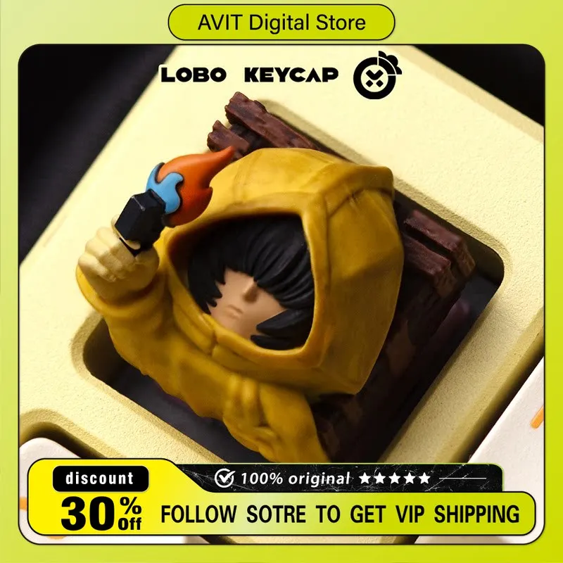 

Little Nightmares Six Resin Keycap Artisan Resin Translucent Backlit Custom ESC Key for Mechanical Keyboard Anime ESC Gifts