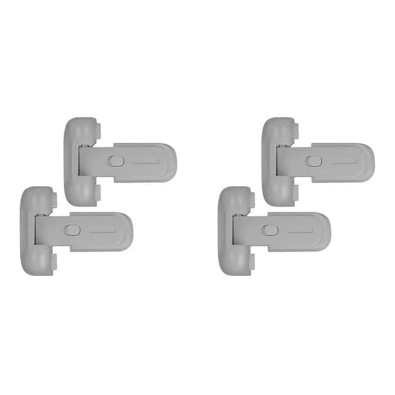 CYGJ-4Pcs Safe Fridge Lock, Child Proof Refrigerator Freezer Door Lock, Protect Refrigerators With Sealing Strips Grey