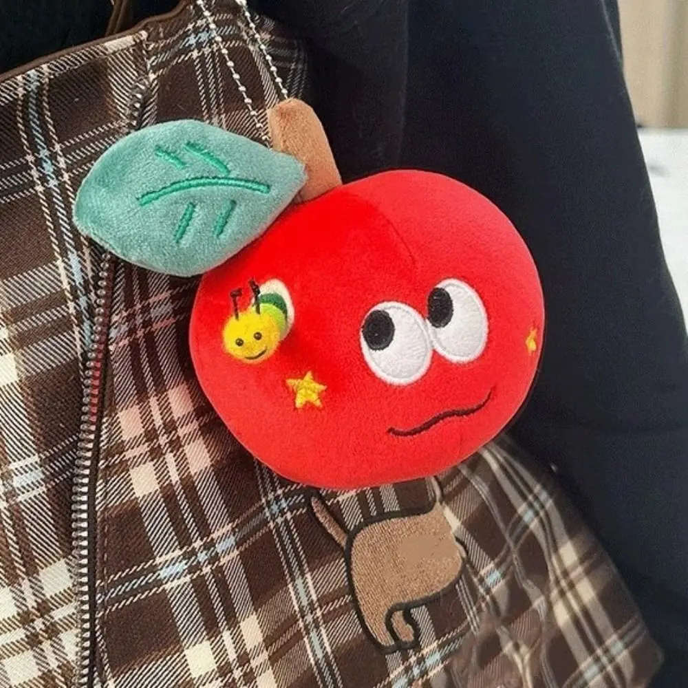 Muñeco de fruta de peluche de dibujos animados a la moda, bonito y romántico sorpresa, almacenamiento de joyas, organizador de anillos creativo suave rojo, Festival de cumpleaños