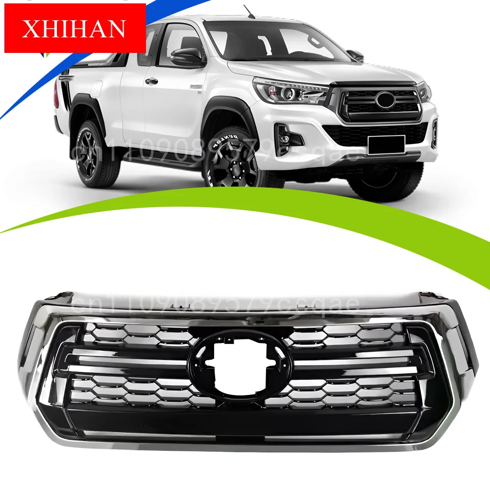 

Auto Grille Fit For Hilux Revo Rocco 2018 2019 2020 Racing Grill Grills Mesh Mask Bumper Cover