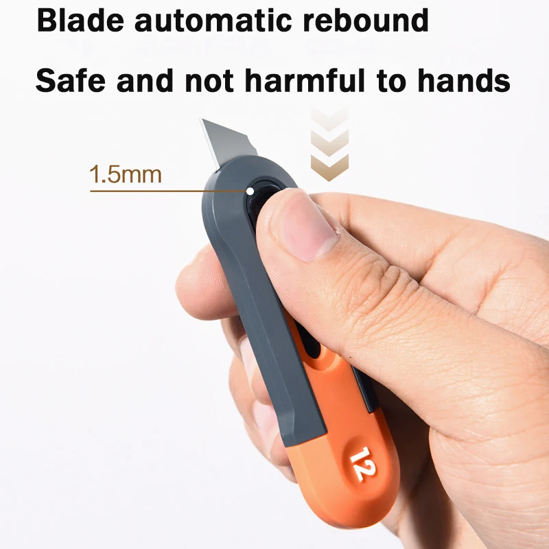 Deli Draagbare Mini Box Cutter Utility Mes, Kleine Auto-Intrekbare Pocket Cute Ppe Mmer 니sk5 Blade Couteau Art Levert Snijgereedschap