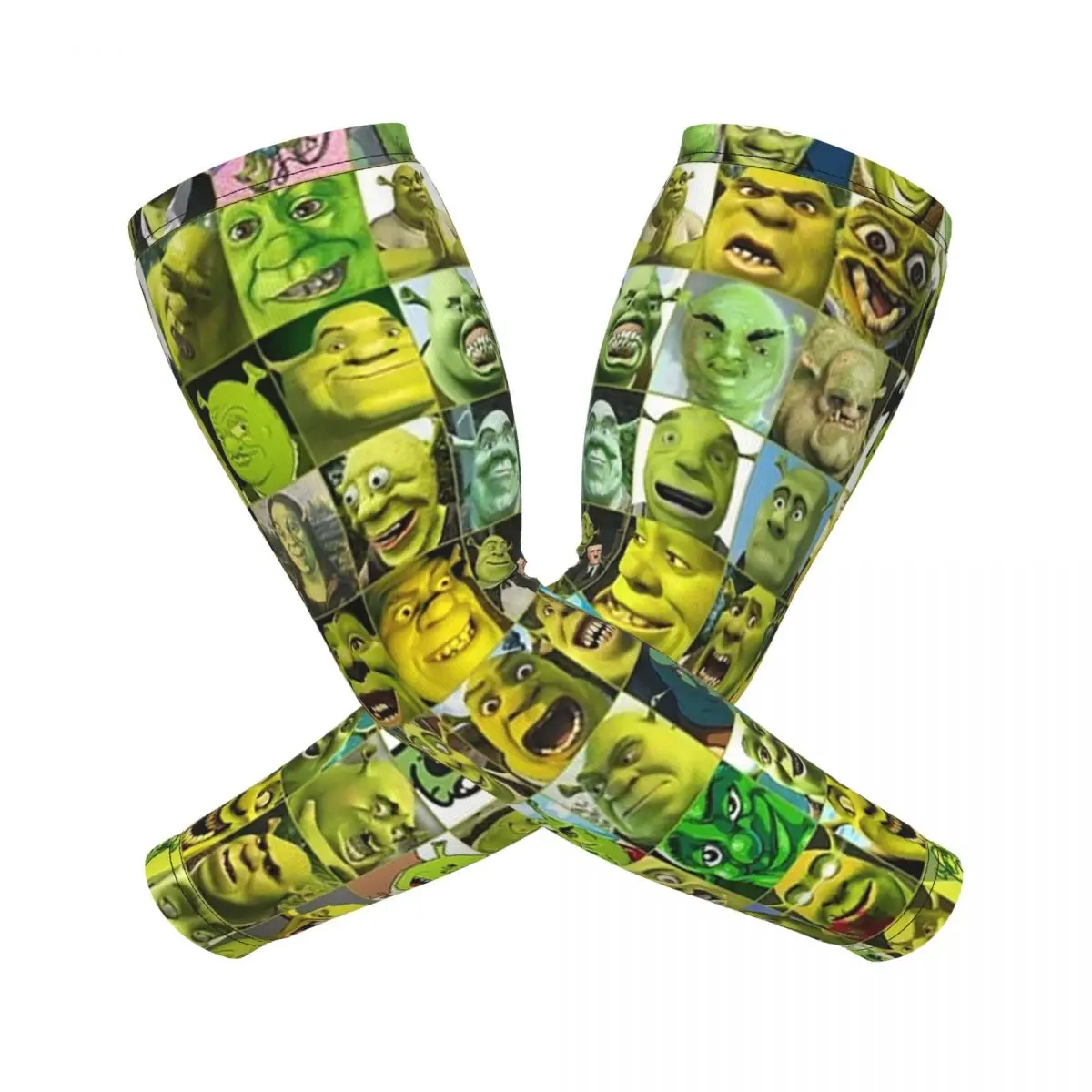 

Shrek 2 Arm Sleeves Men Women Sun UV Protection Tattoo Cover Up Sports Cooling Cycling