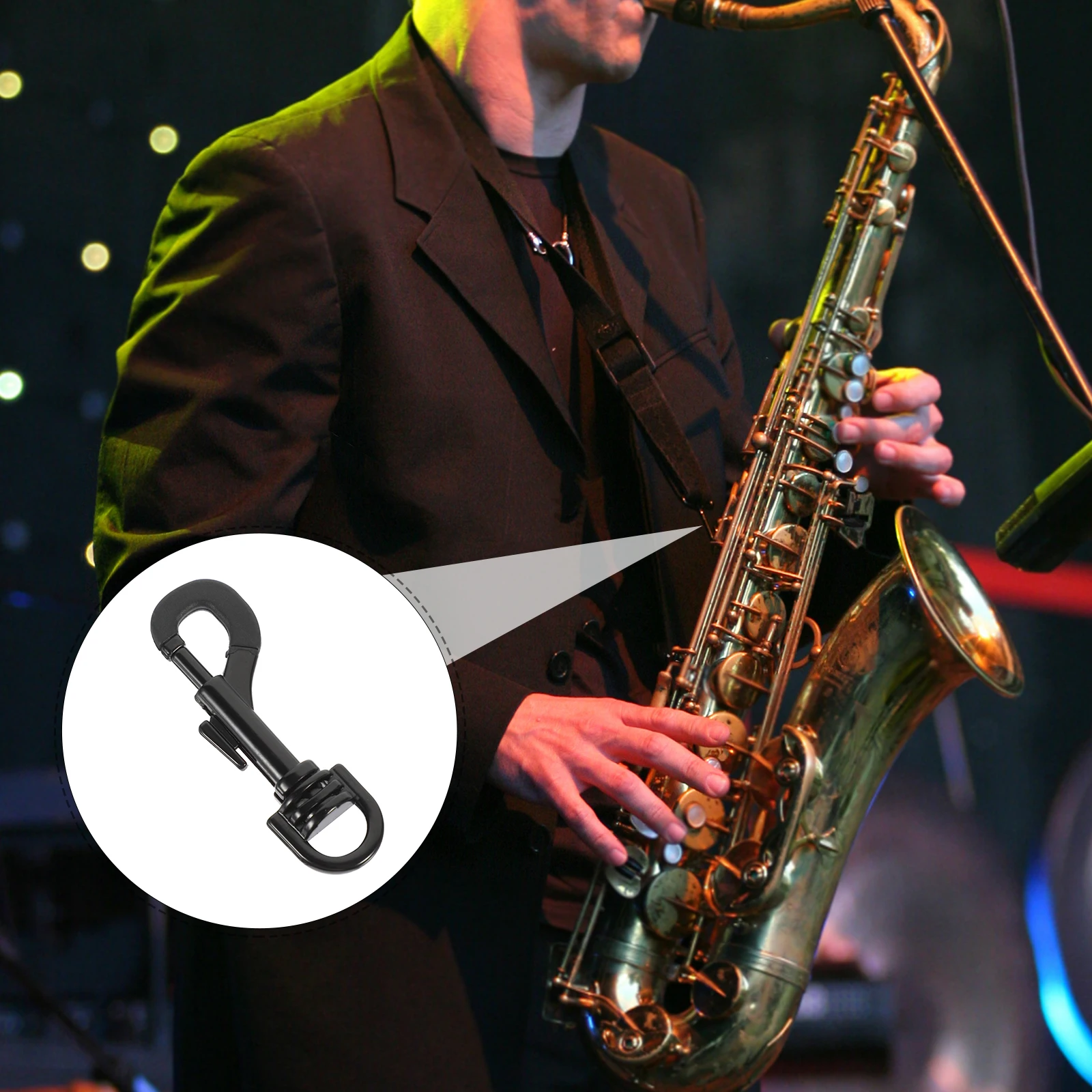 

Saxophone Strap Hook Flag Clips for Flagpole Rope Swivel Carabiner Hooks Purses Clasp Dog Leash Rings