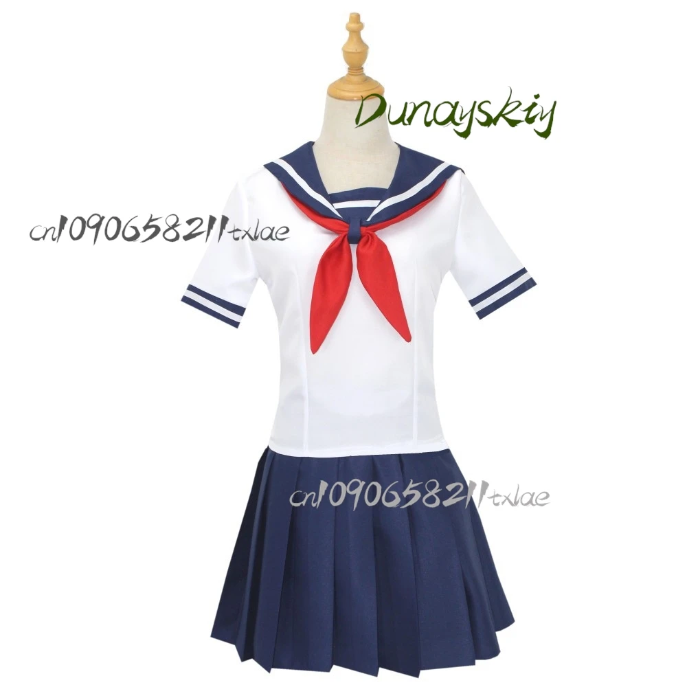 게임 Yandere 시뮬레이터 Ayano Aishi Ryoba Aishi 코스프레 의상 가발 JK 드레스 학교 유니폼 여름 애니메이션 Jirai Kei kawaii Cosplay