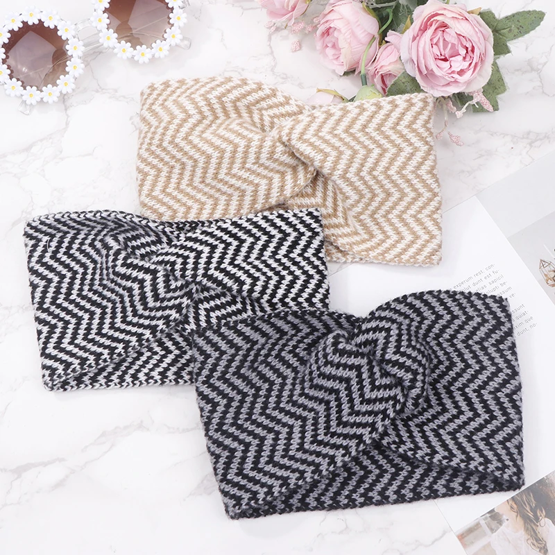 Wide Knitting Woolen Headband Winter Warm Ear Women Thicken Turban Hair Accessories Girl Hair Band Headwraps Ear Warmer