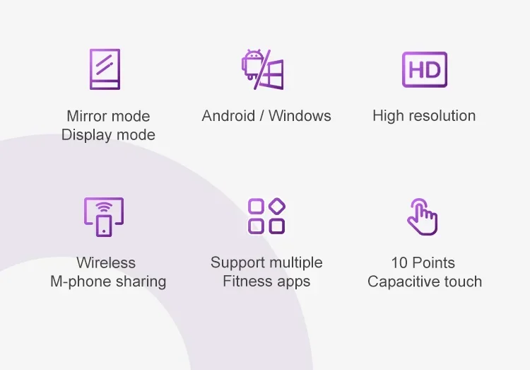 Hot Sales32 43 Polegadas Display LCD Montado Na Parede Tela de Toque Capacitiva Espelho Inteligente Mágico Aptidão