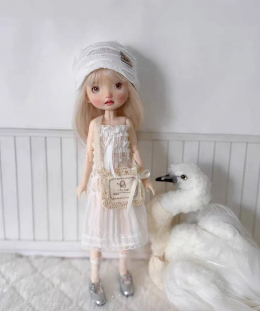 6pcs French designs 2026 Blythe/landoudou dress+hats+Socks+hair clips+bags+underwear (Fit for Lulu,ymy24,Ob22,24,26,zone, Jenny)