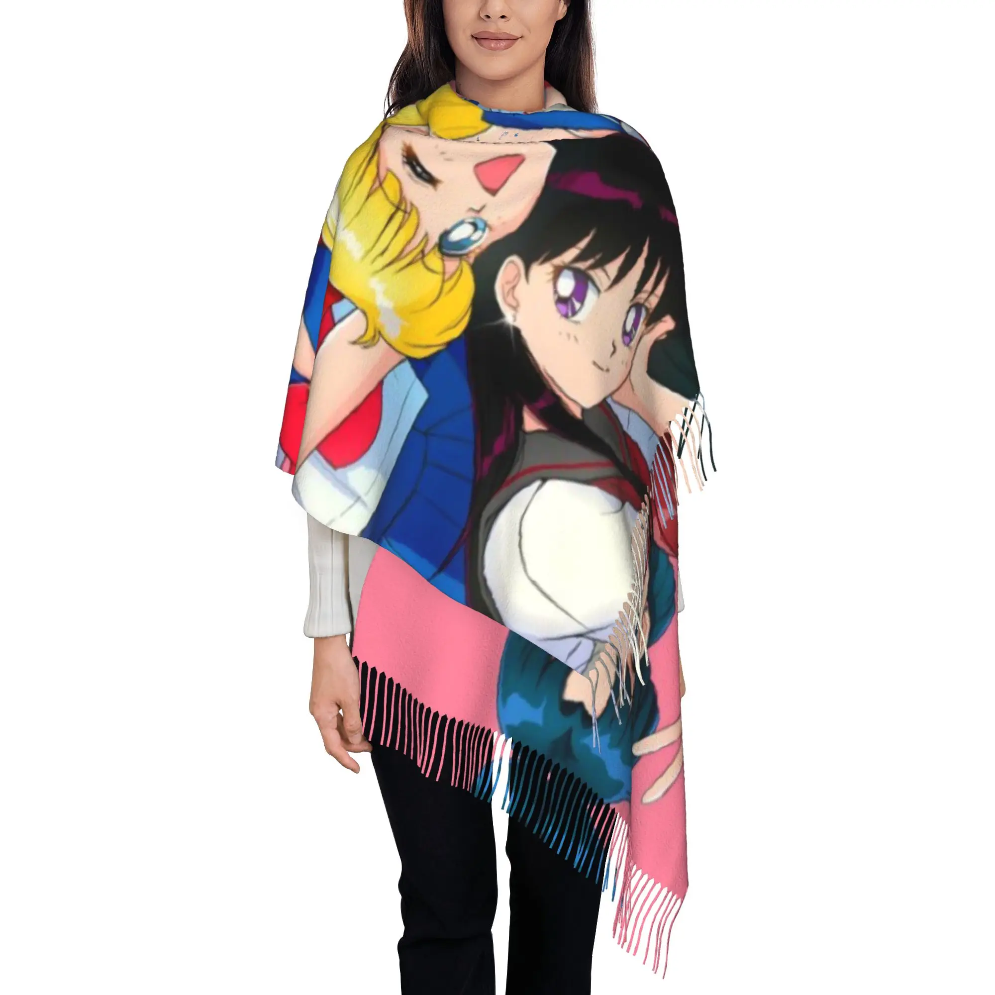 Sailor GuardiansTassel Scarf S-Sailor Moon Fall Multifunction Windproof Birthday Gift Shawl