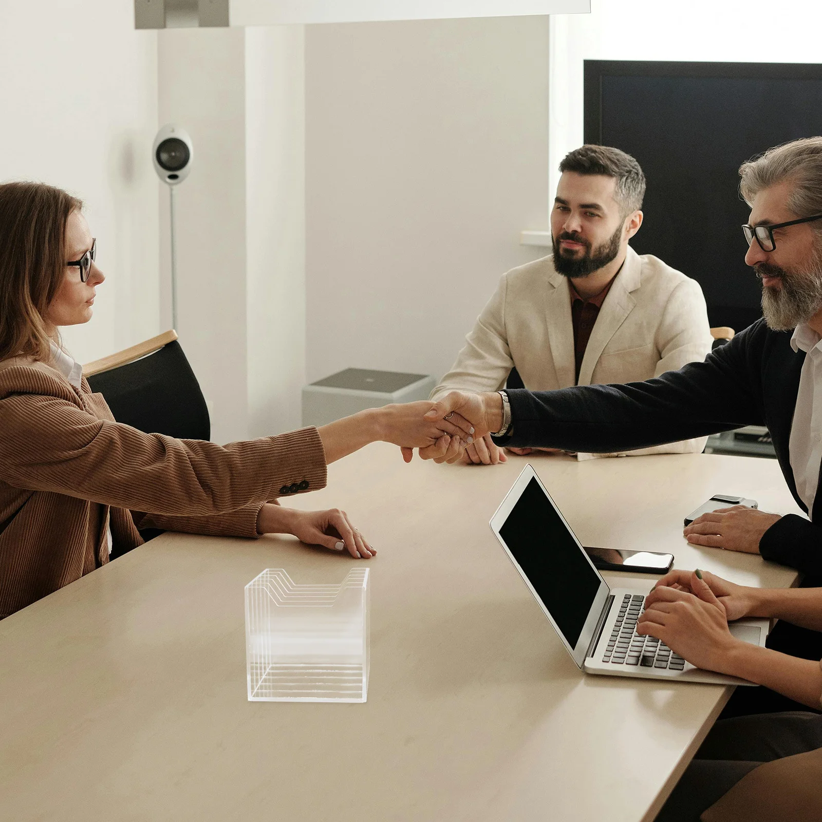 

1pcs Cell Phone Storage Box Acrylic Desktop Organizer For Office School Classroom Multi-Grid Holder Display Rack Tidy Supplies