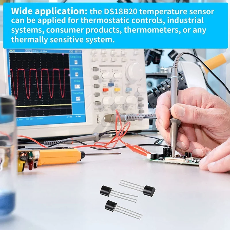 Imagem -05 - Sensor de Temperatura Ds18b20 Compatível com Arduino Raspberry pi Tecnologia de Interface Pinos To-92 Fio 20 Peças