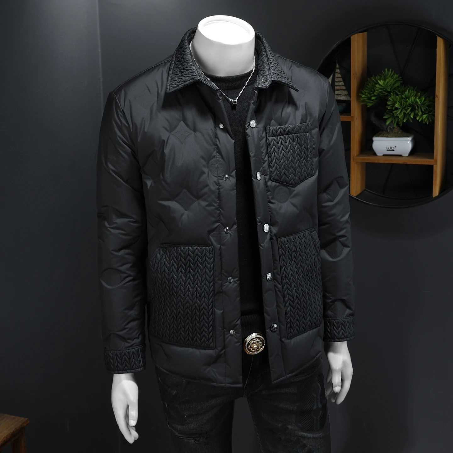 الرجال أسفل السترة 2026 الرجال الشتاء الدافئة أسفل سترة الأعمال عالية الجودة سميكة الدافئة عارضة أسفل السترات #3