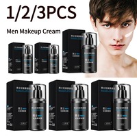 1/2/3PCS Men Makeup Cream Face Concealer Oil Control Make Up Lazy Cream Moisturizer Toning Cream Conceal Pores Men Cream