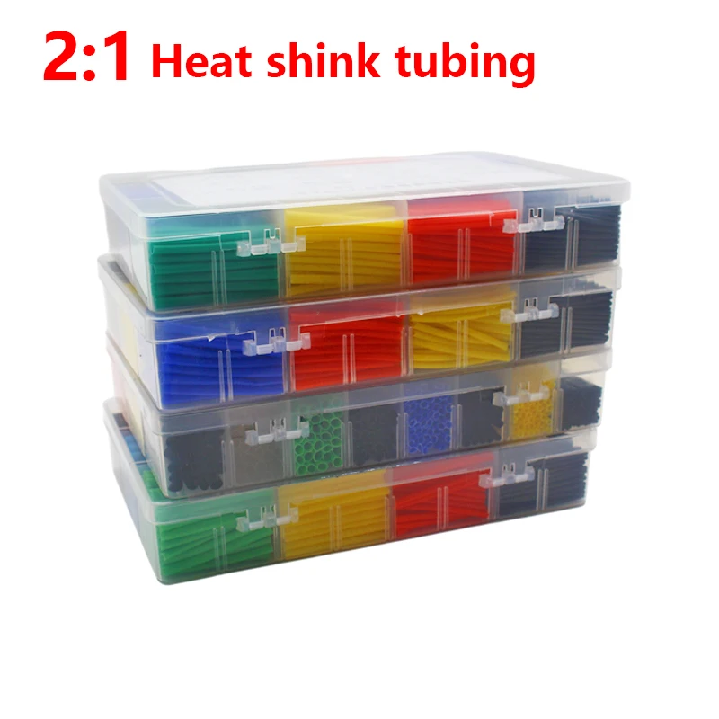 2:1 Times Shrink,Heat Shrink Tube Set,Polyolefin,Insulated Heat Shrinkable Sleeve for Wire Connection and Data Line Protection