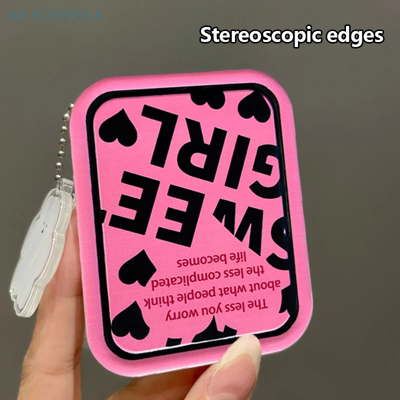 Cartoon Pattern Mini Folding Makeup Mirror Originality Pattern Portable Makeup Tool For Women Girls Mini Handheld Makeup Mirror