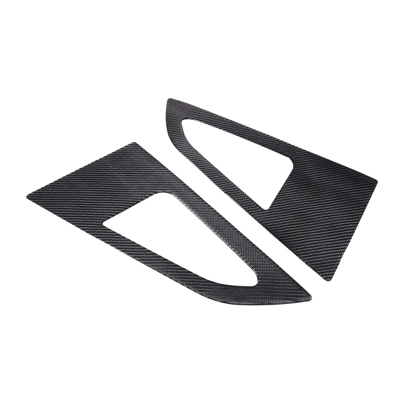 For Corvette C7 2014-2019 Soft Carbon Fiber Car Rear Side Window Louvers Cover Trim Sticker Parts