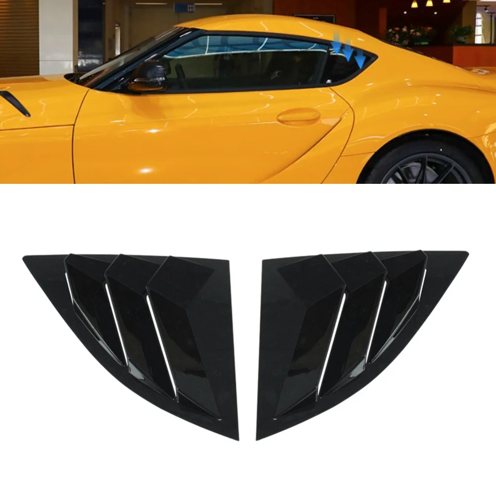 

Наружные накладки-жалюзи на боковые окна из АБС-пластика, совместимые с Toyota Supra A90 A91 2019-2025, для тюнинга автомобиля