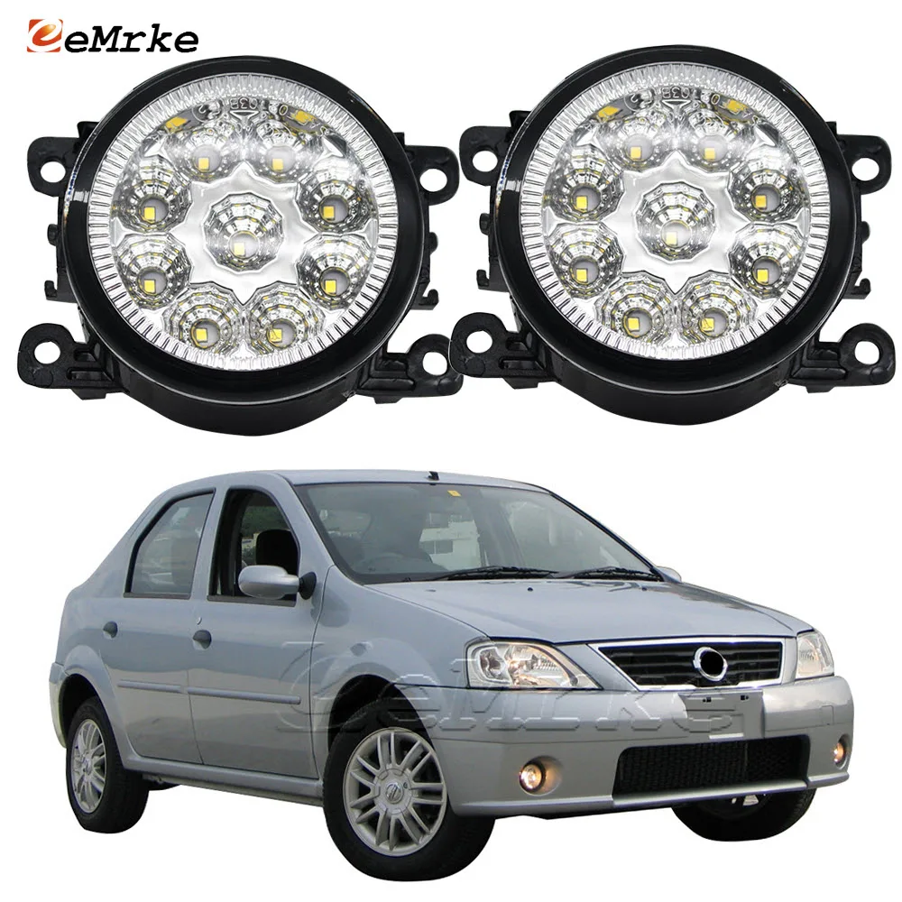 

Car Styling for Nissan Aprio 2007-2010 for Renault Tondar 90 9 Pieces Led Fog Lamp H11 12V Halogen Fog Lights Assembly DRL 2 Pcs