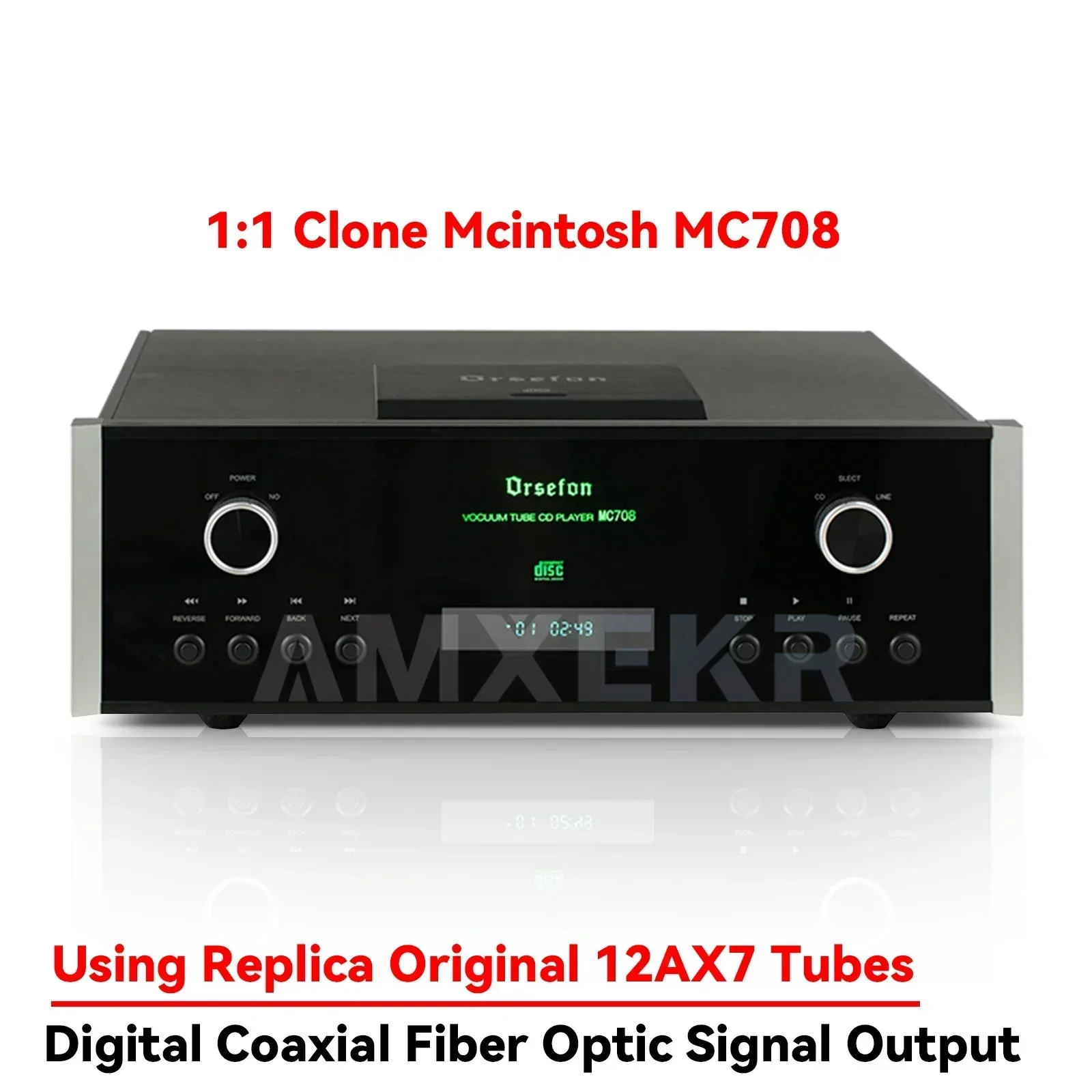 1:1 Clone Mcintosh MC708 CD Player Pure Bile Vacuum Tube 12AX7 HIFI PCM1794 Lossless Dual Decoding RCA/XLR Output