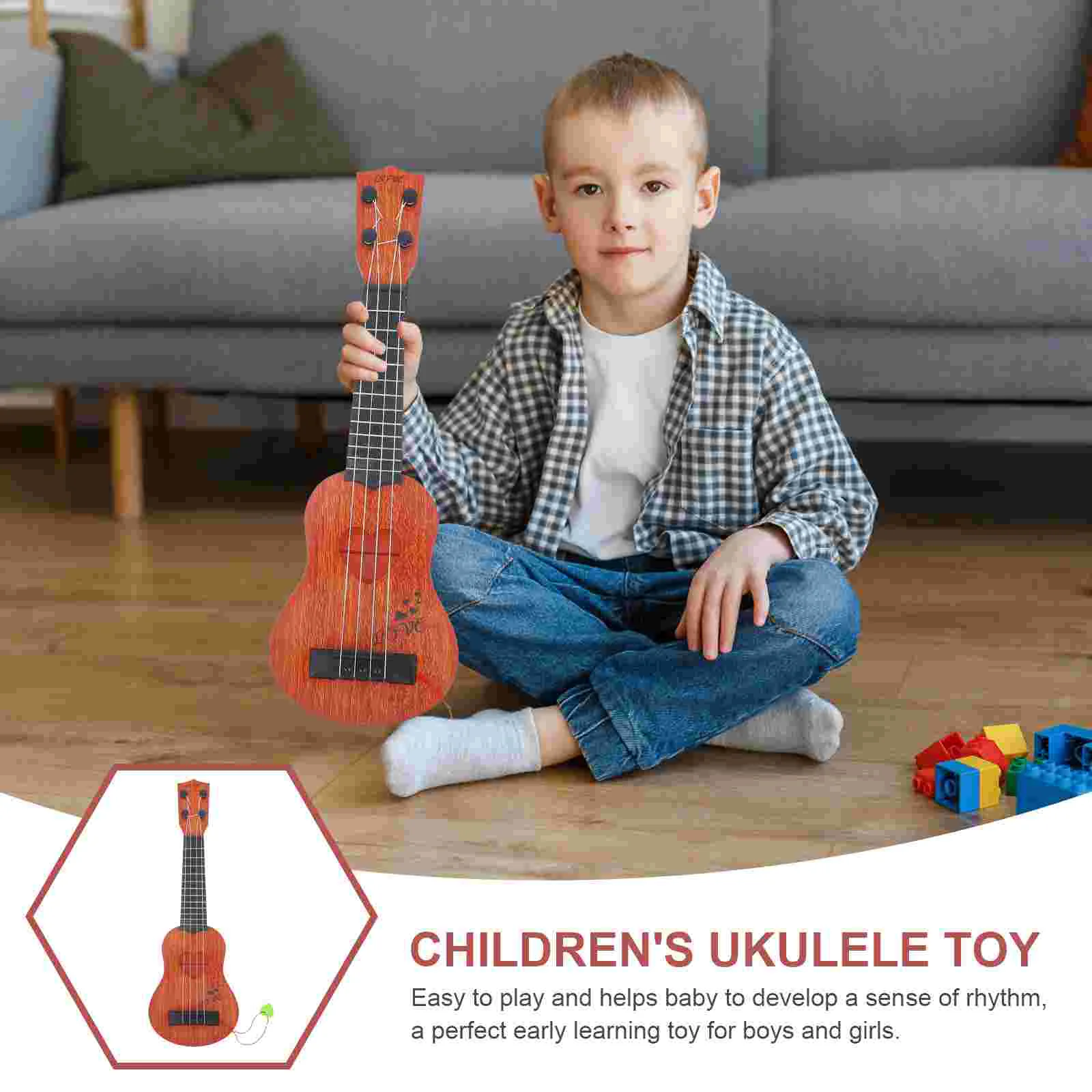 Ukelele de juguete para principiantes, ukeleles para principiantes, niños, guitarra, música, niños y niñas, madera