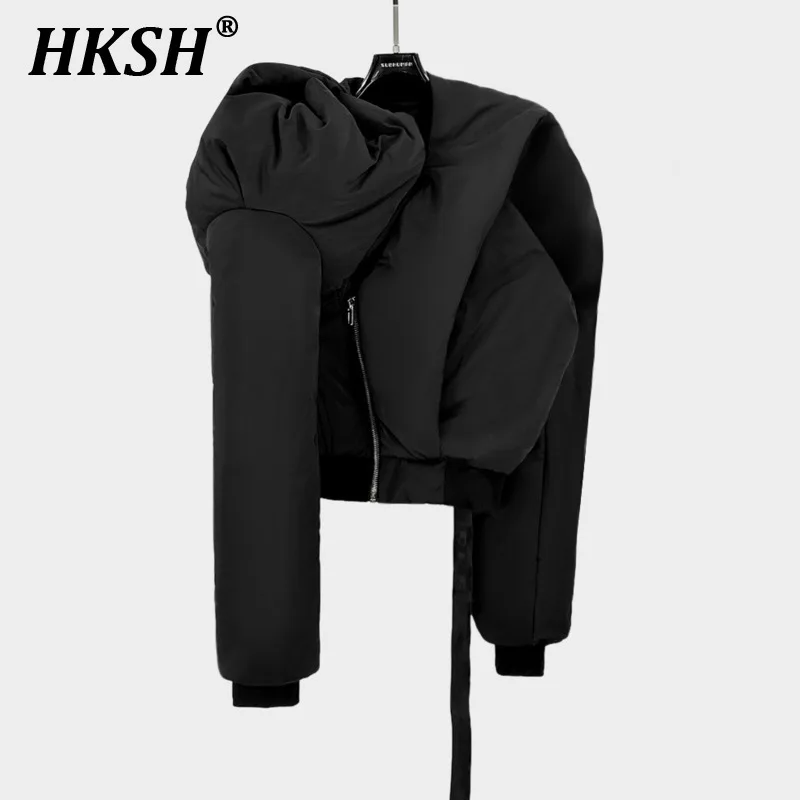 HKSH Autumn Winter New Women's Tide Dark RO Style Personalized Cotton Padded Coat Niche Design Chic Ins Fashion Jackets HK3126