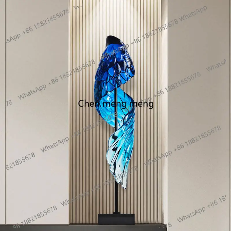 Entrance decoration, abstract art, imported transparent resin sculpture, accessories, handicrafts, large ornaments
