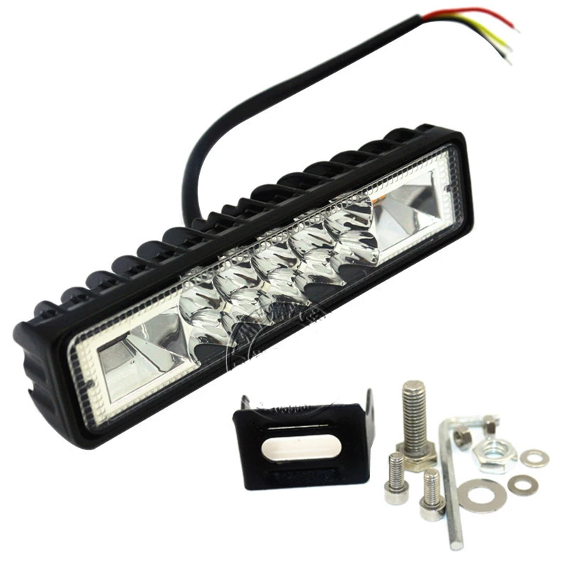 Car LED Work Light Headlights Auxiliary Lights Jeep Wrangler JK TJ motorcycle 48W Red Blue Yellow White Strobe Inspection Lights