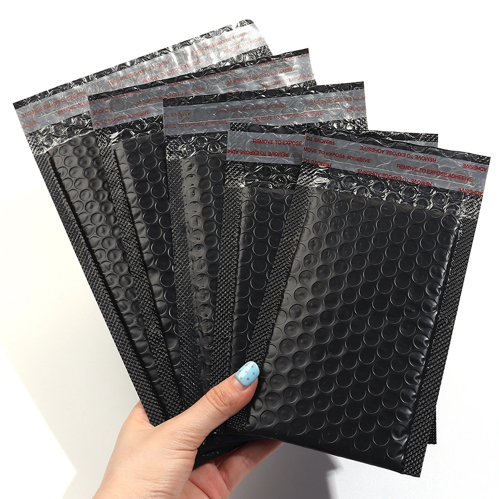 2-20pcs/lot Plastic Black Bubble Envelopes Bag Waterproof Foam Adhesive Self Seal Packing Bag Mailers Shipping Storage Organizer