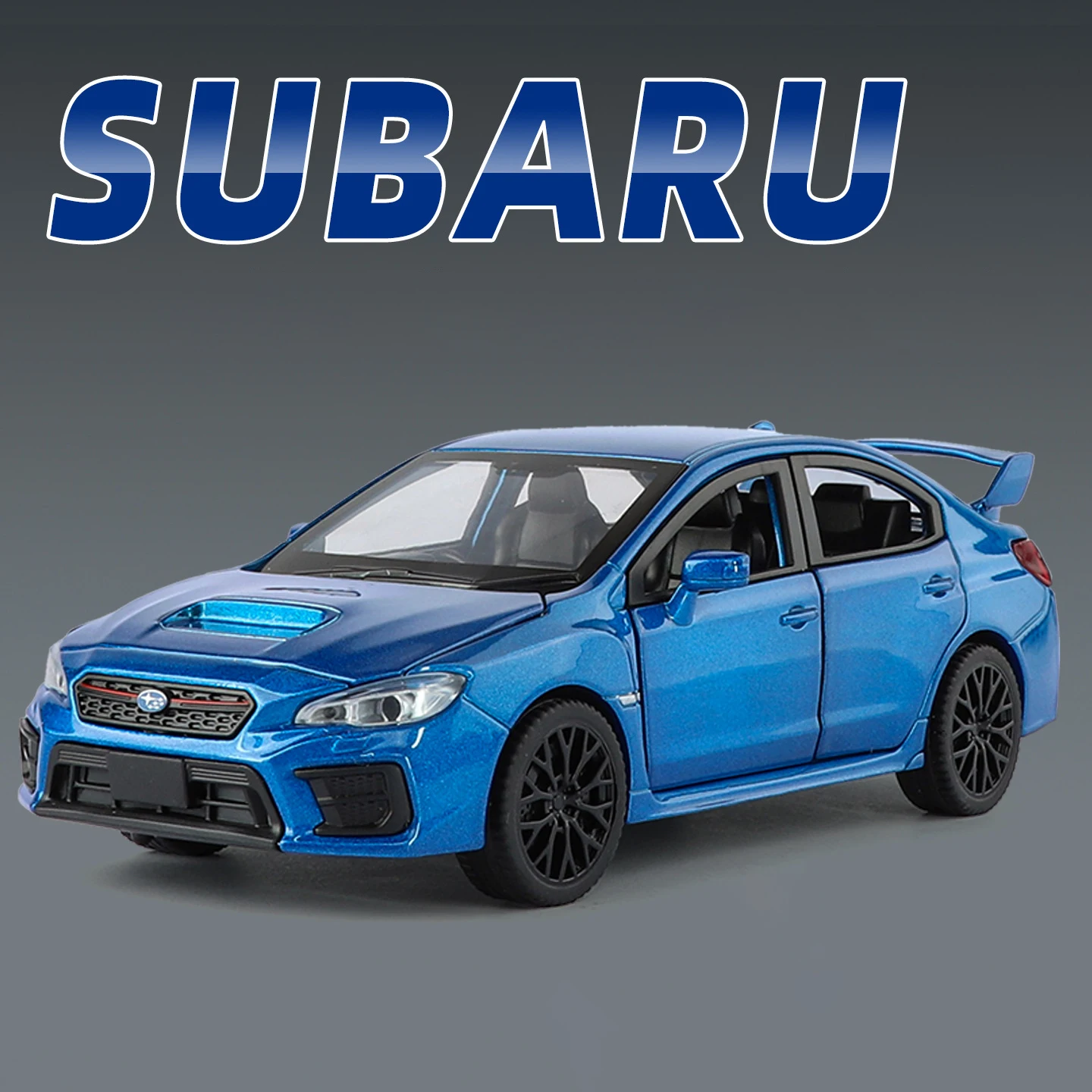 1:30 Subaru STI WRX JDM Legering Model Auto Geluid en Licht Trek kinderen Speelgoed Collectibles Verjaardagscadeau