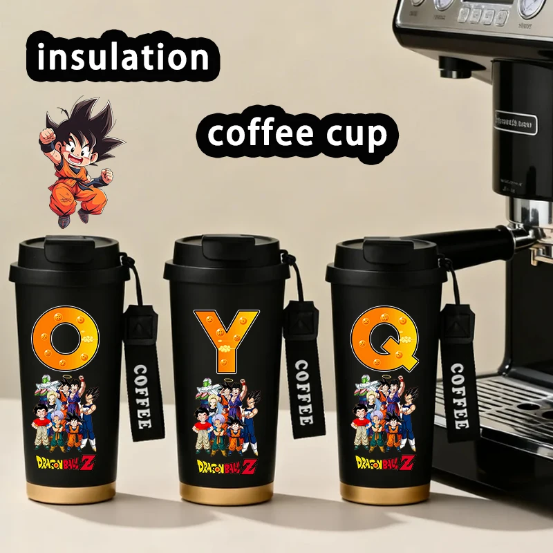 Bouteille Thermos Dragon Ball pour Garçons, Bouteille d'Eau Anime Cartoon, Tasses à Café en Acier Inoxydable Tendance pour Hommes et Femmes, Bouteilles de Sport pour la Gym