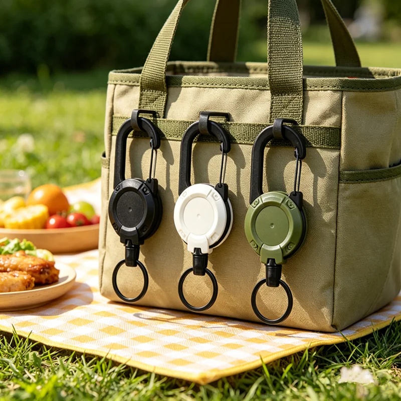 Tactical Backpack U-Shaped Quick-Release Keychain Retractable Outdoor Portable Spring Buckle