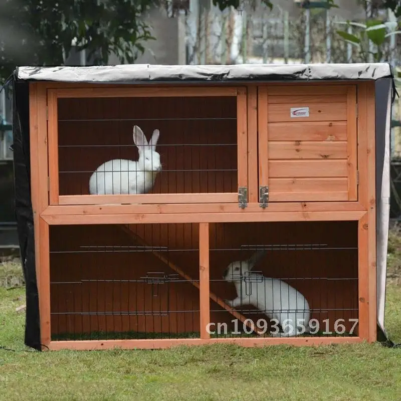 

(Only dust cover, no Rabbit Hutch Cover Oxford Cloth Outdoor Cover Crate Light Prevent Harmful cage)Bunny Waterproof Habitat