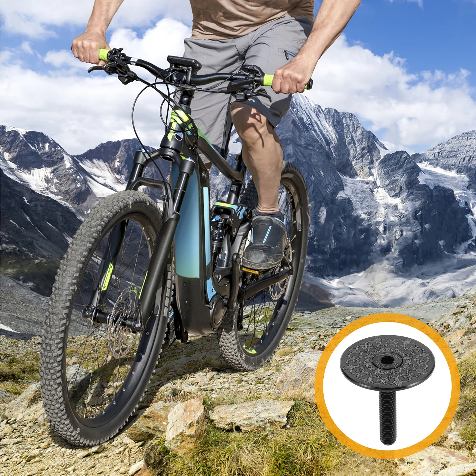 

1 set 1 Set Bicycle Headset Top Cap 28.6Mm Durable Cover For Mountain Road Biking Moisture Protection Long Lasting Performance