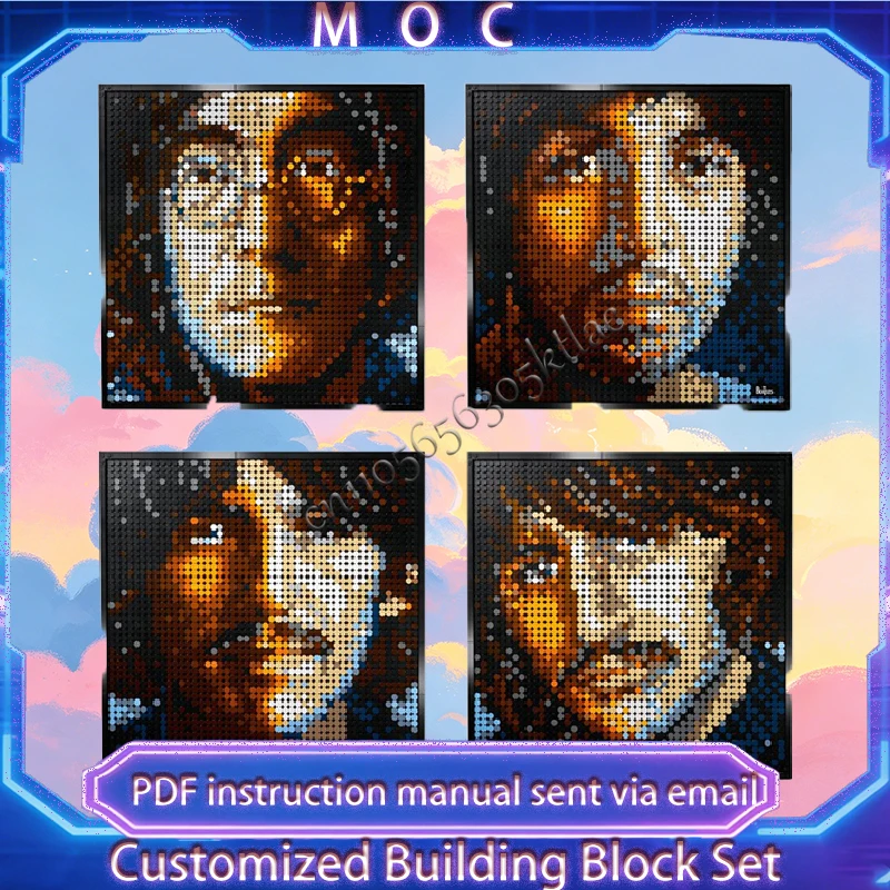 

2933 детали, конструктор-головоломка на заказ, знаменитый персонаж, альтернативное искусство на холсте, модель MOC, строительные блоки, игрушки DIY, детские рождественские подарки