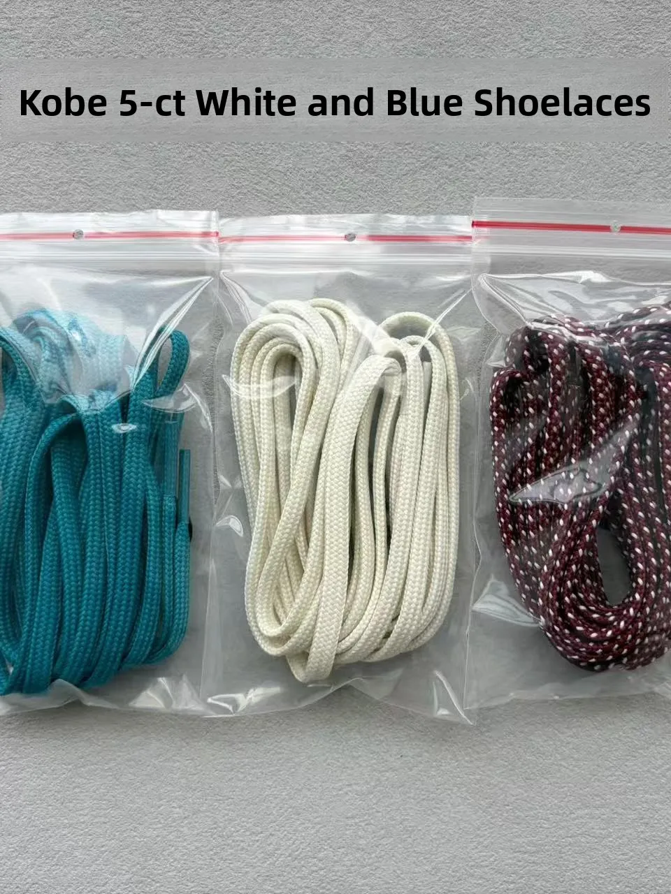 Original Basketball Shoe Laces for Kobe 5 Caitlin Clark Protro White Blue Silver Red Authentic Sports Shoe Ties Accessories