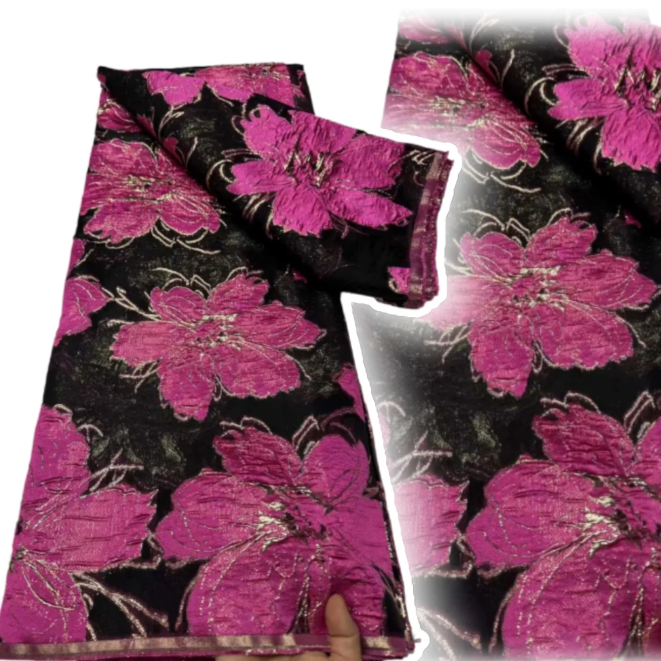 أحدث أقمشة الدانتيل الأفريقي 2025 جودة عالية التطريز الديباج الجاكار النسيج الفرنسية تول النيجيري أقمشة الدانتيل لفستان 1186 #3