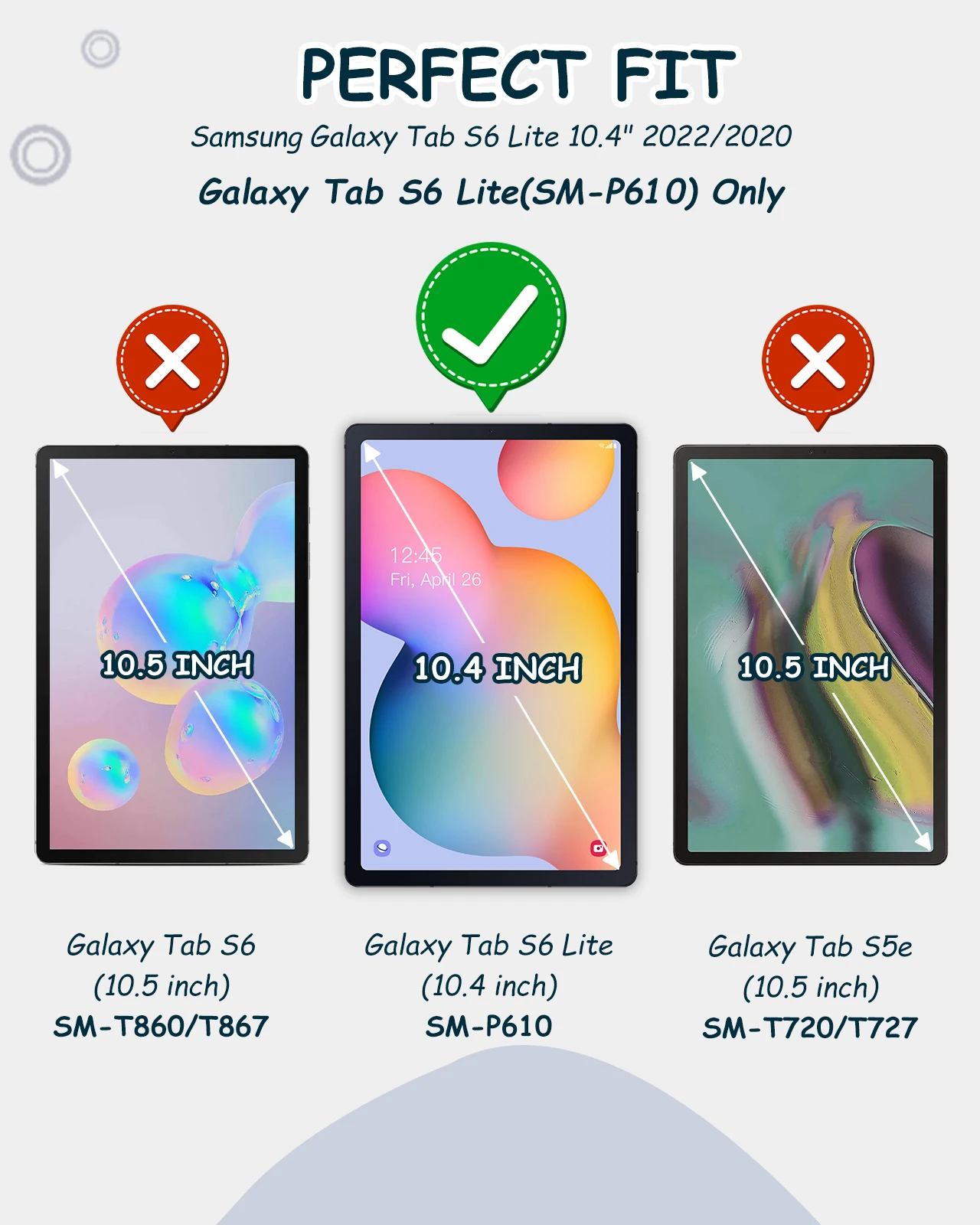 2 Pack Matte Anti Glare Screen Protector for Galaxy Tab S6 Lite 10.4 Inch 2022/2020 Protective Film for Galaxy Tab S6 Lite 10.4