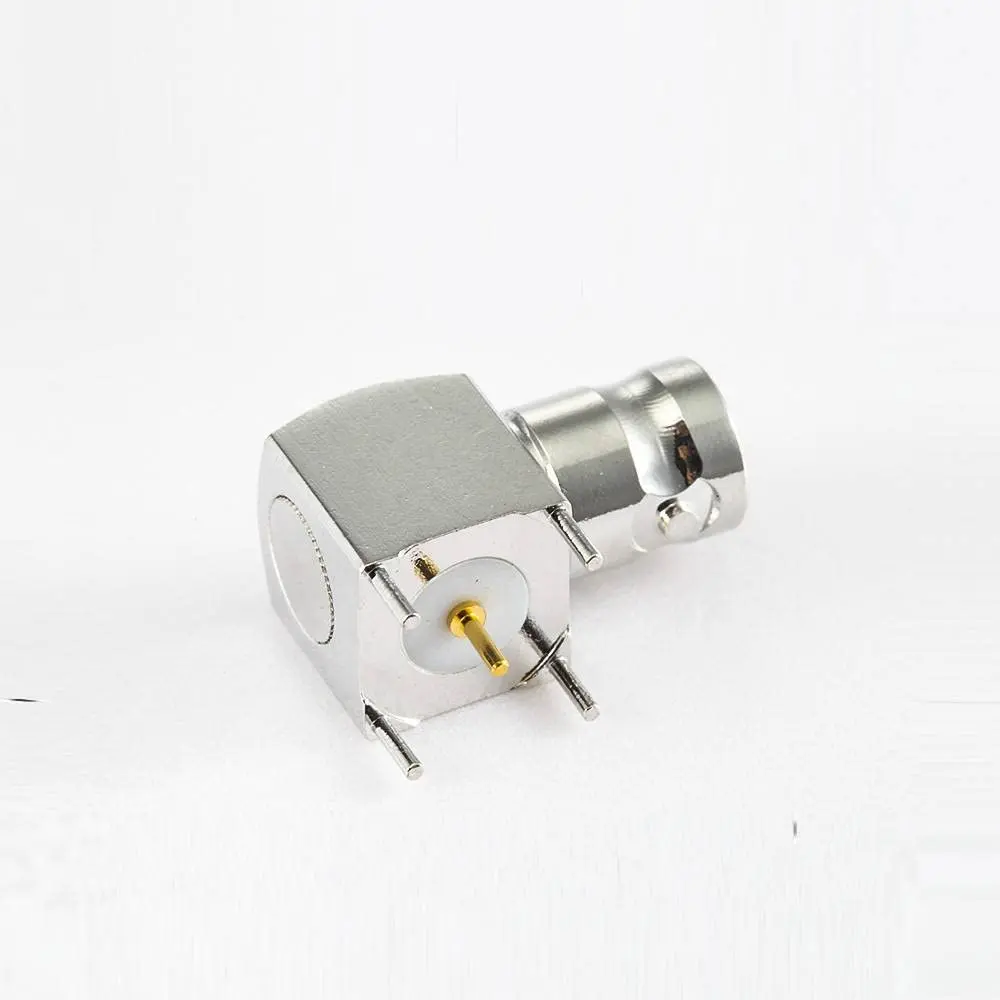 BNC Female Socket Connector Right Angle PCB Mount Through Hole