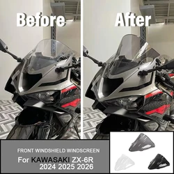 For KAWASAKI NINJA ZX-6R ZX 6R ZX6R 2024 ZX6R 2025 2026 3 colors Motorcycle Front Windshield Windscreen Baffle Wind Deflectors