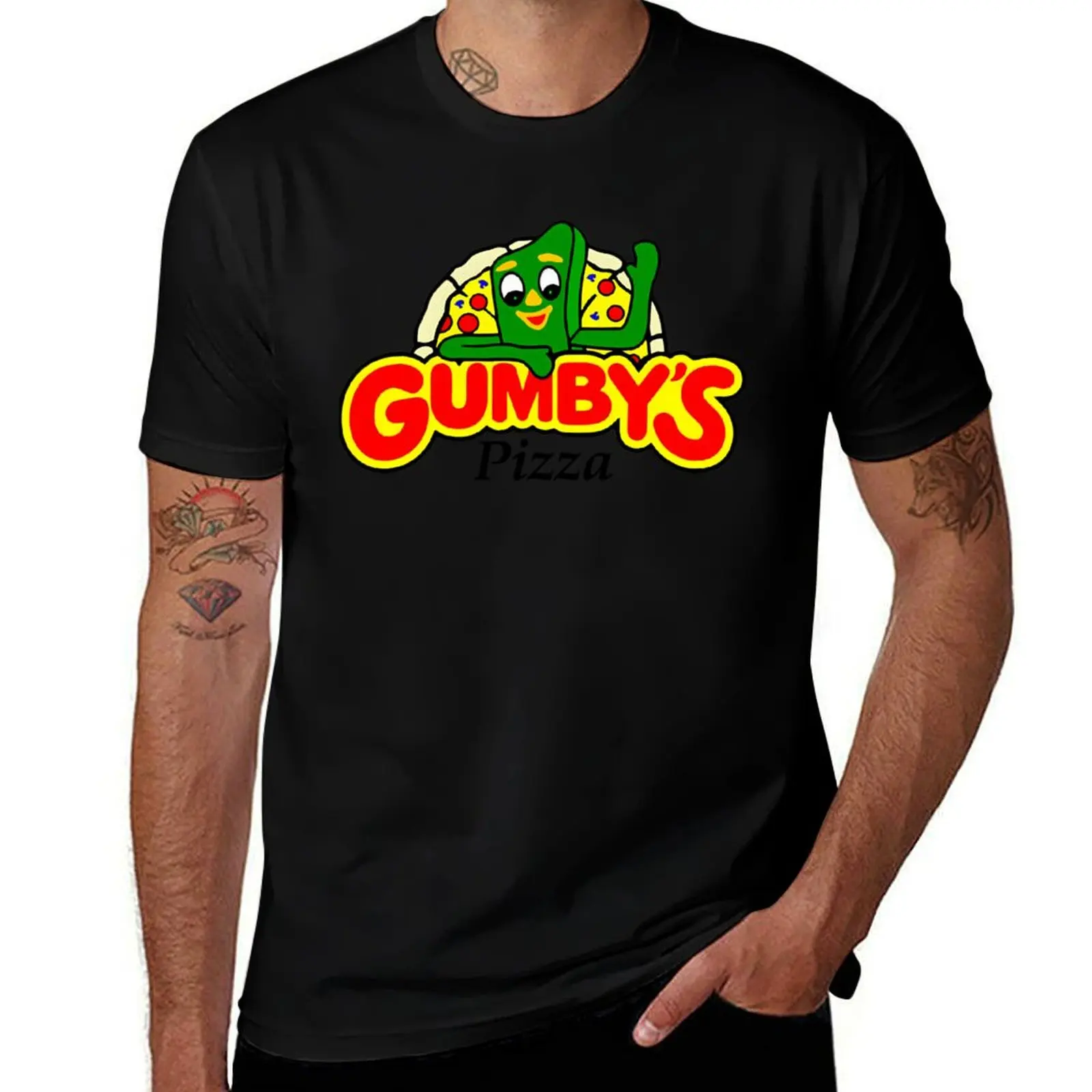 

Футболка American Gumbys Pizza, заготовки, футболки с рисунком, забавные футболки в стиле аниме для мужчин