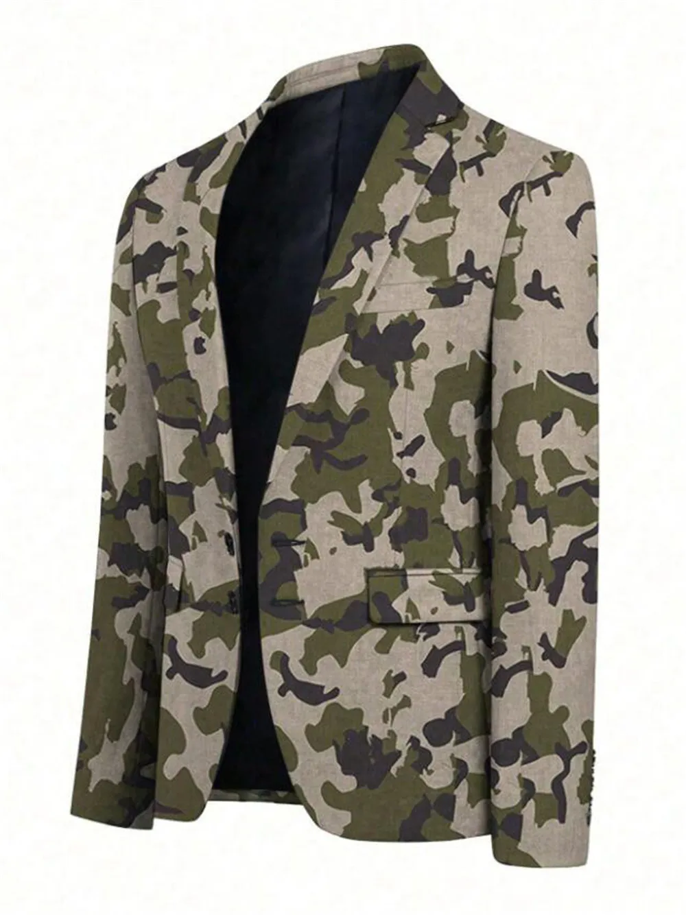 Men‘s Classic Camouflage Outdoor Street Style Suits Slim Fit Notched Lapel Prom Blazers 2 Pieces Customized trajes para hombre