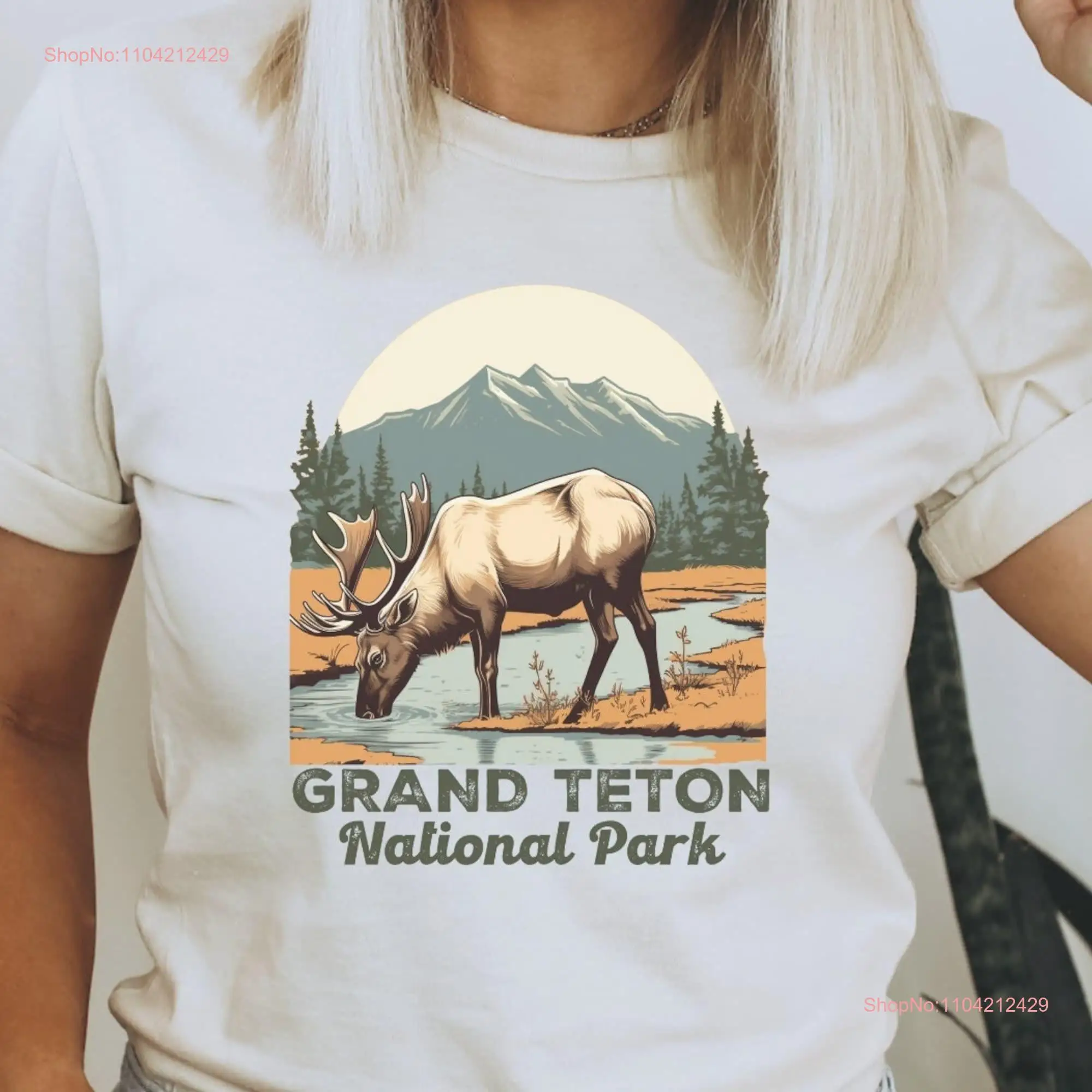 Grand Teton National Park T Shirt Travel Mountain s long or short sleeves