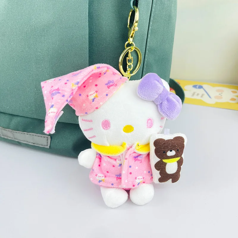 サンリオ漫画ハローキティぬいぐるみキーホルダーペンダントかわいいデイリーバックパックパーソナライズされたファッションアクセサリー友人ホリデーギフト