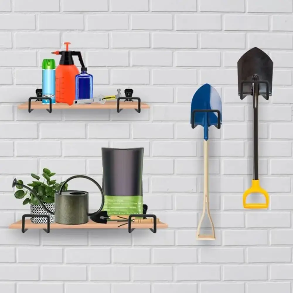 Iron Hose Hook Bracket Wall Mounted Heavy Duty Metal Hose Holder Rust-proof Anti-Slip Water Hose Storage Rack Ropes