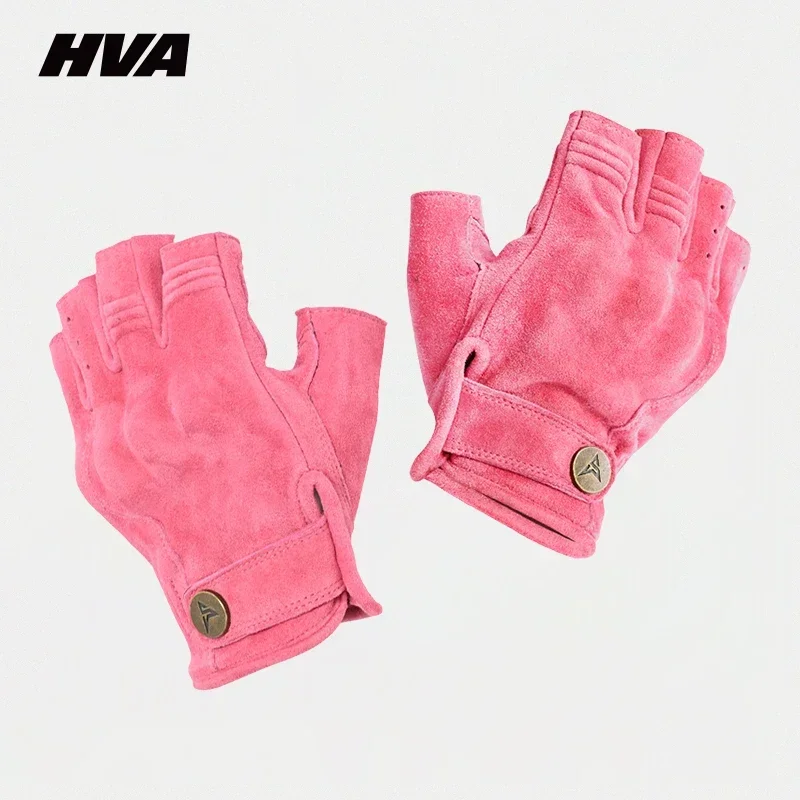 Guanti senza dita per Moto accessori guanti mezze dita in pelle di capra Motocross Gant Moto Guantes Moto Verano