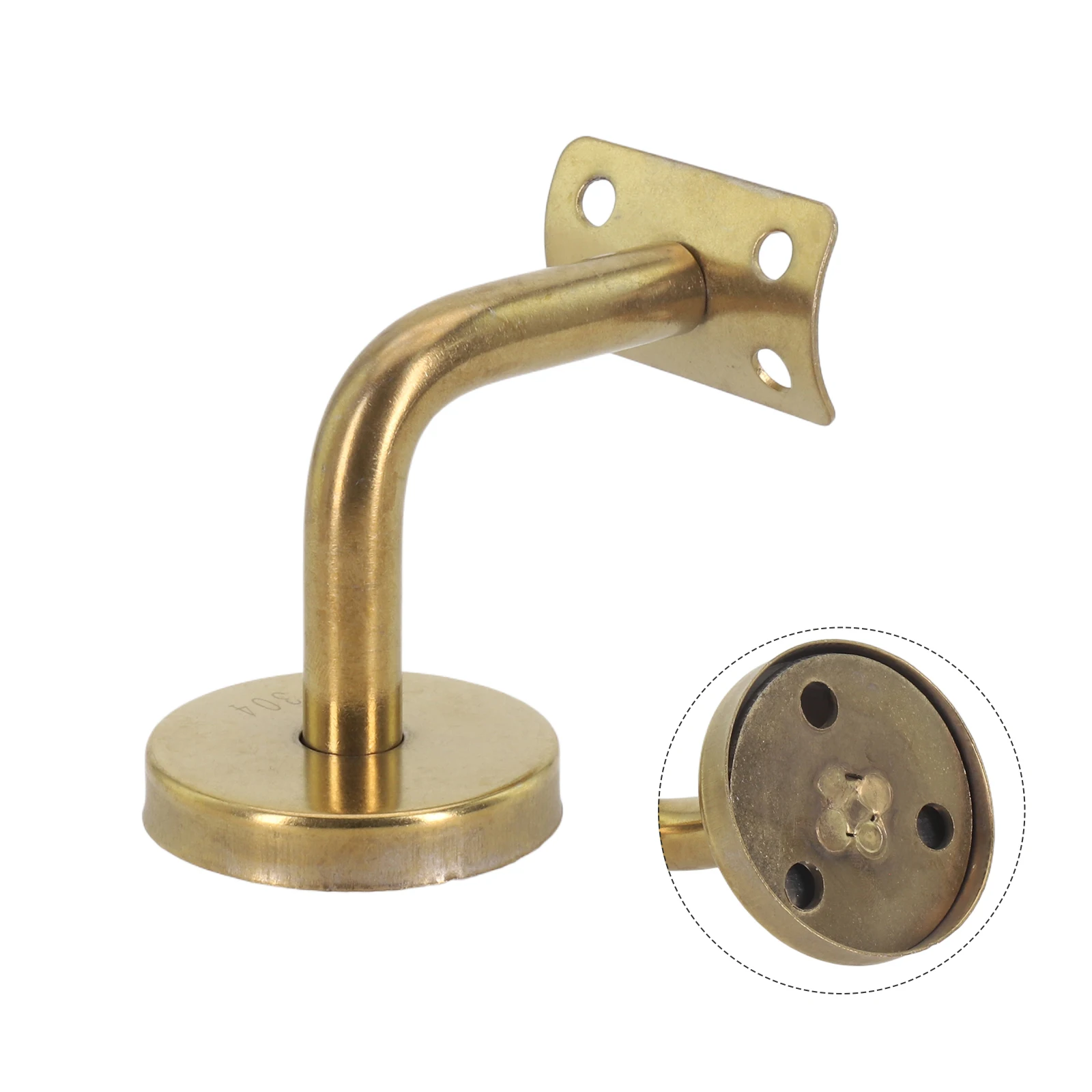 

Balustrade Bracket Gold Handrail Bracket Commercial Buildings Luxurious Design For Building Fireproof Corridors