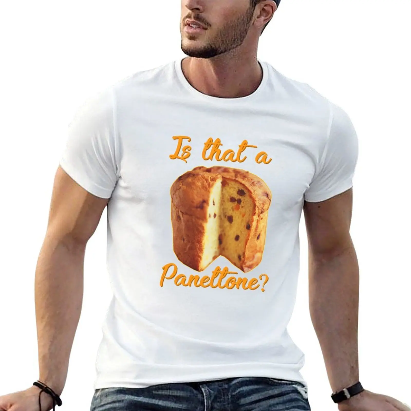 ¿Ese es un Panettone? Camisetas gráficas para hombre, camisetas de algodón de alta calidad.
