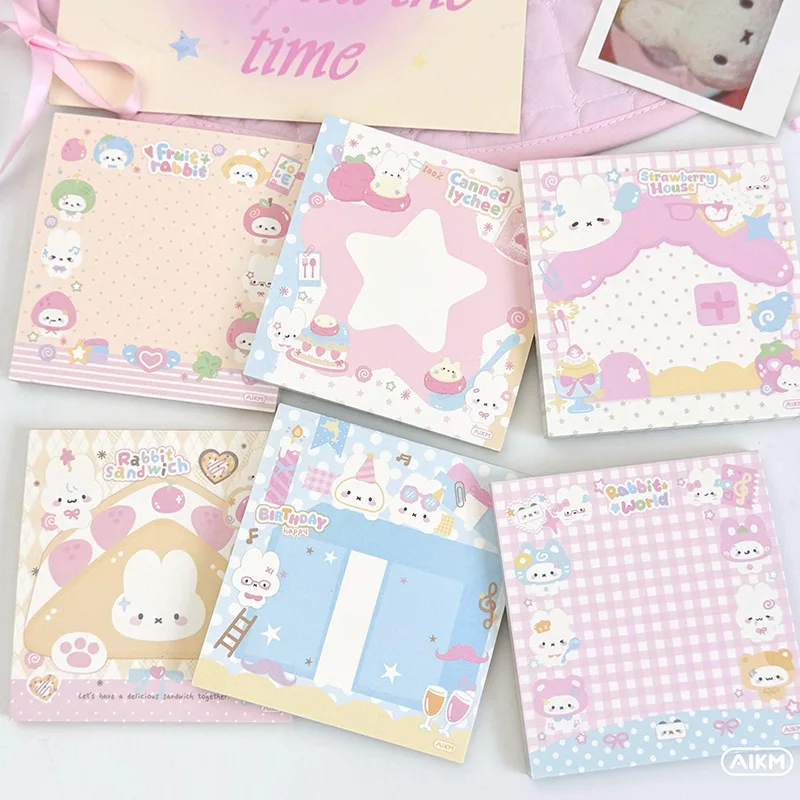 MINKYS 50 Sheets/Piece Kawaii Cartoon Memo Note Pads Paper To Do List Journal Note Paperlaria DIY Material Stationery