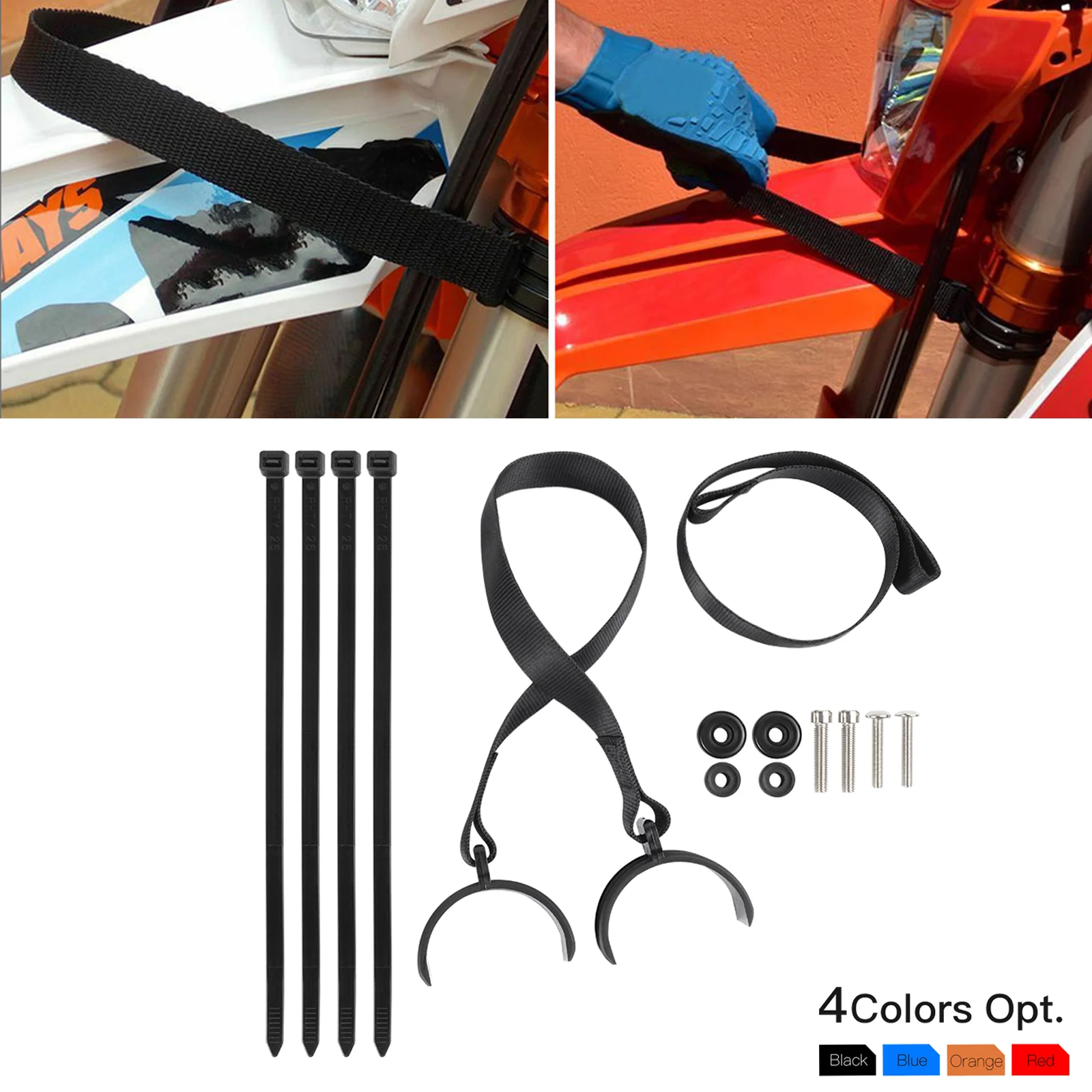 

For Suzuki DRZ400SM RM125 RM250 RMZ 250 RM-Z 450 For Kawasaki KX 125 KX250 KX250F KX450F Universal Front Rear Holding Straps